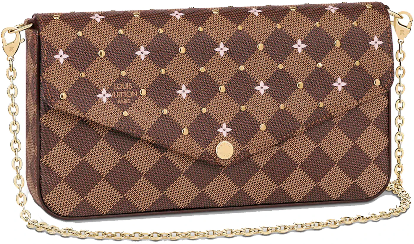 Louis Vuitton Felicie Pochette Damier Ebene Brown in Coated Canvas with  Gold-tone - US