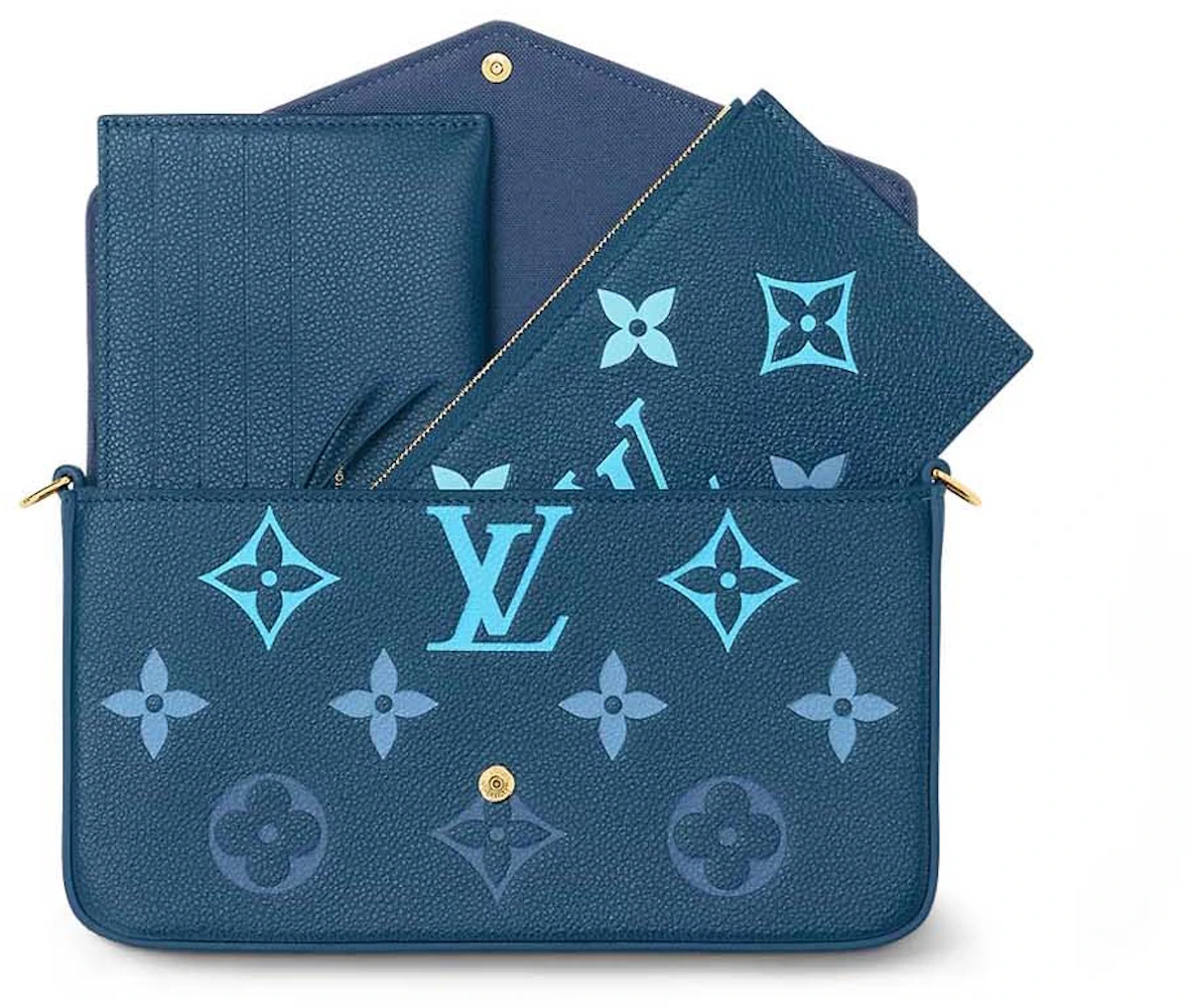 ❣️BNIB❣️Louis Vuitton Felicie Pochette Gradient Blue Monogram Empreinte