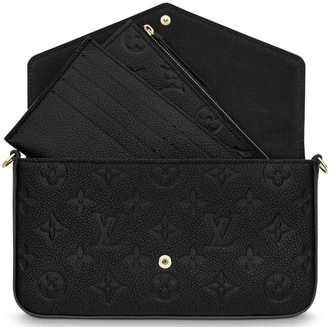 Louis Vuitton Felicie Pochette Monogram Empreinte Black in Empreinte  Leather with Gold-tone - GB