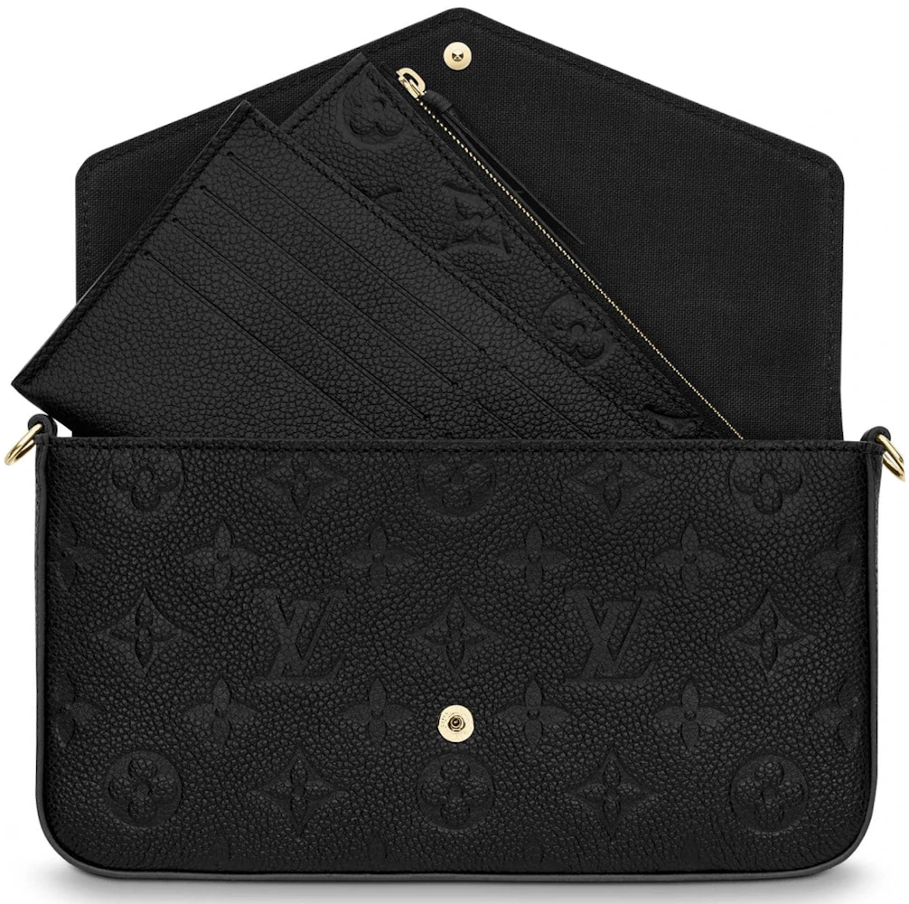 Louis Vuitton Felicie Pochette Monogram Empreinte Black in Empreinte  Leather with Gold-tone - US
