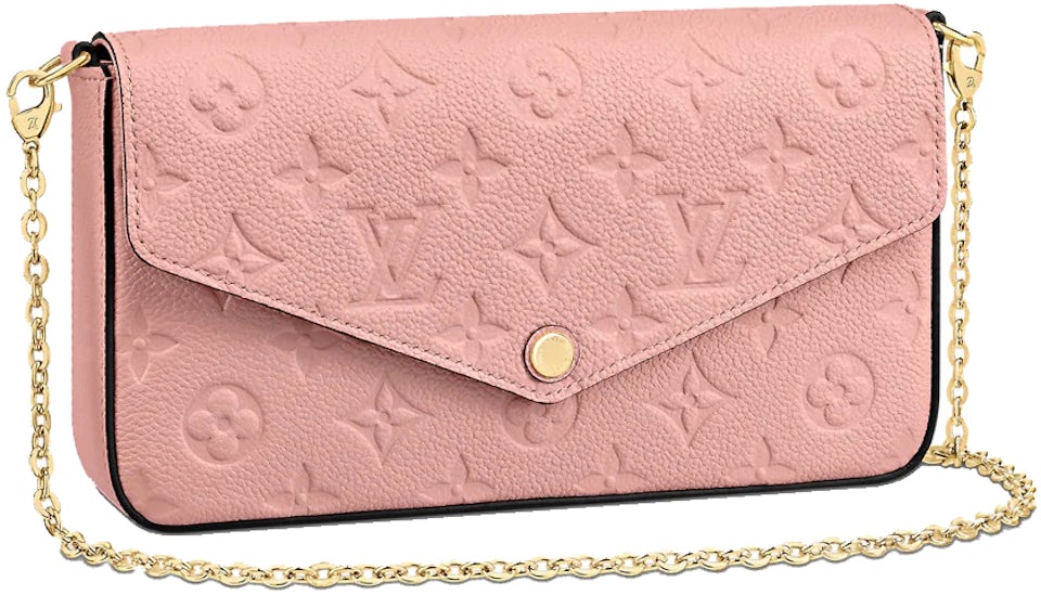 Louis Vuitton Félicie Pochette Monogram Empreinte Rose Poudre in Leather  with Gold-tone - GB