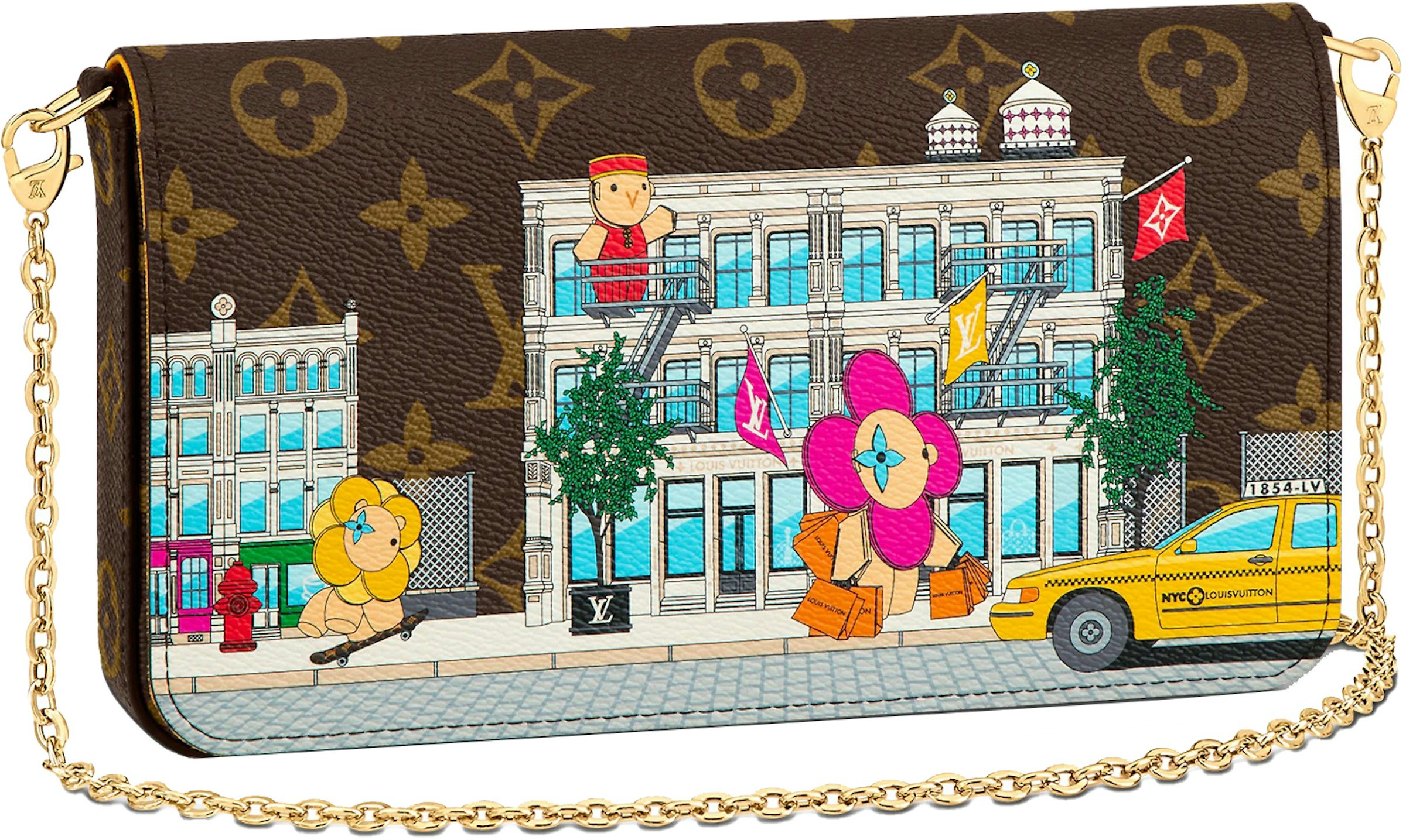 Louis Vuitton NYC Pencil Pouch Vivienne Holiday Monogram Canvas in
