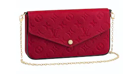 Louis Vuitton Félicie Pochette (Without Accessories) Monogram Empreinte Scarlet Red