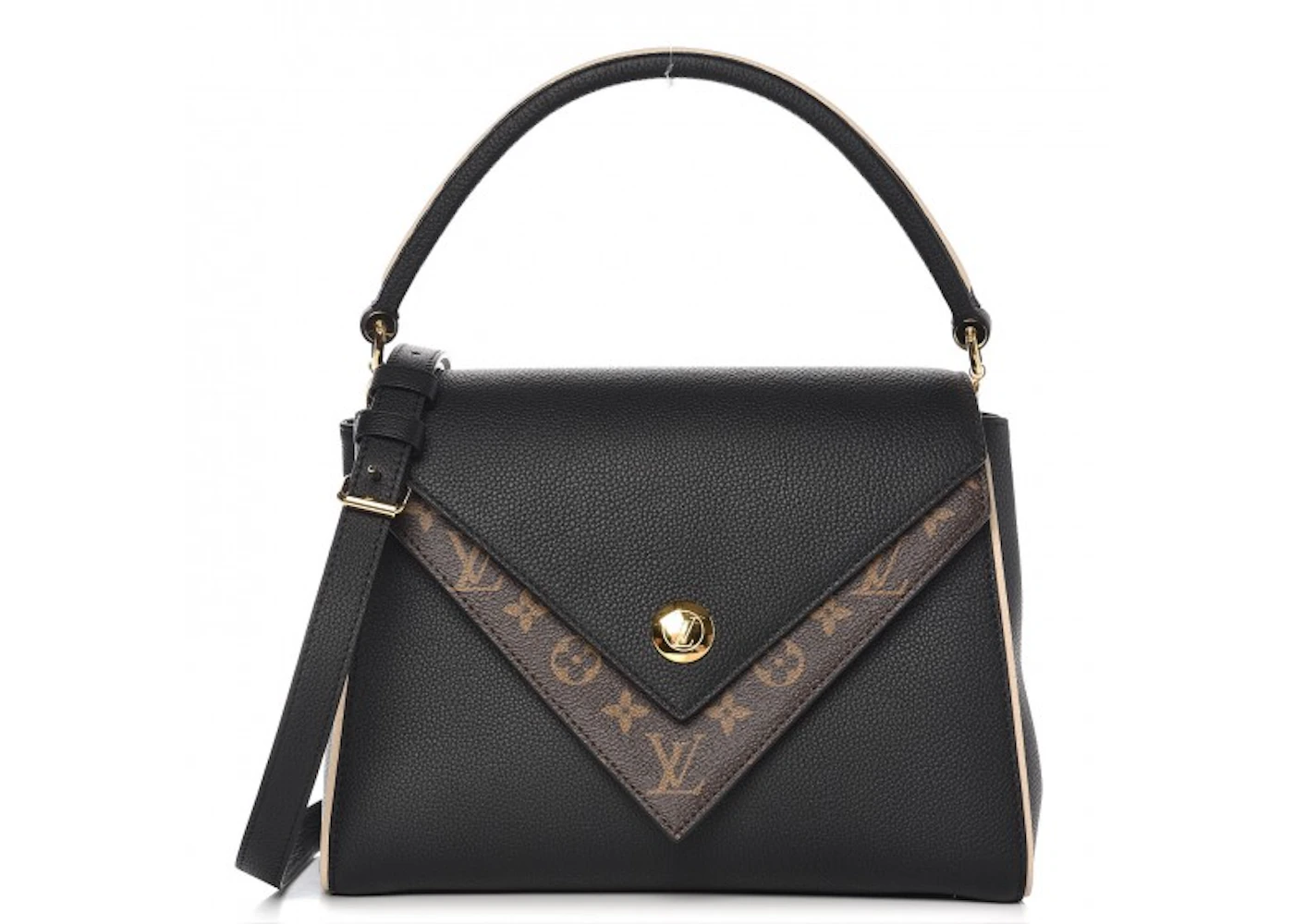 Louis Vuitton Flap Double V Monogram (With Accessories) Noir Black in  Calfskin with Gold-tone - US