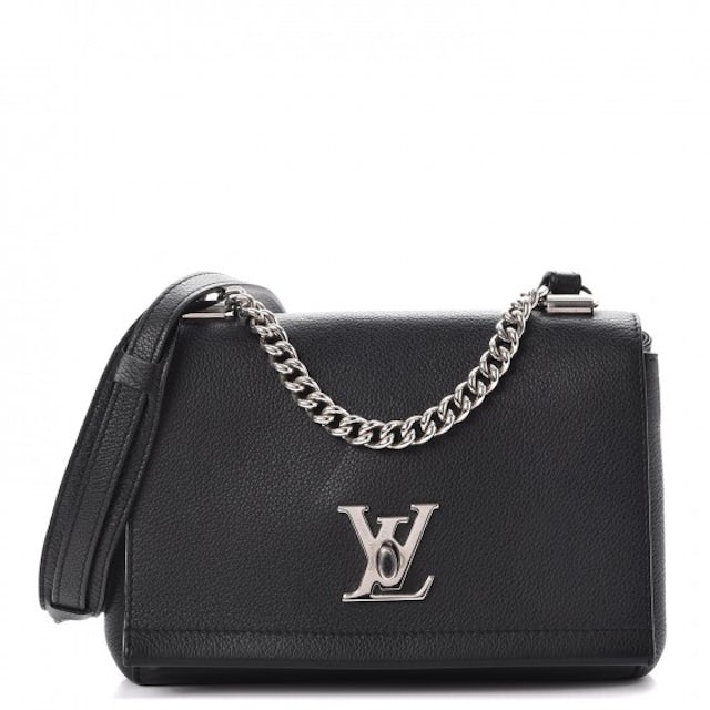 Louis Vuitton Flap Lockme II BB Black in Leather with Silver-tone - US