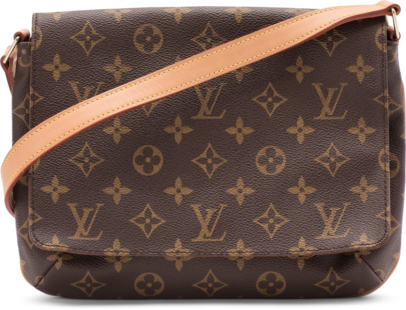 Louis Vuitton Monogram Musette Tango Long Strap Brown Cloth ref