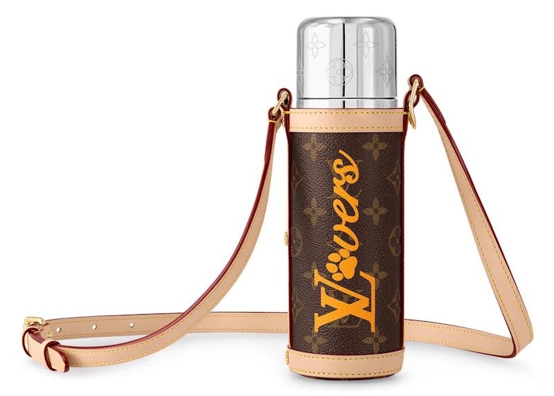 Pre-owned Louis Vuitton Men's Flask Holder Lv Vers In Monogram