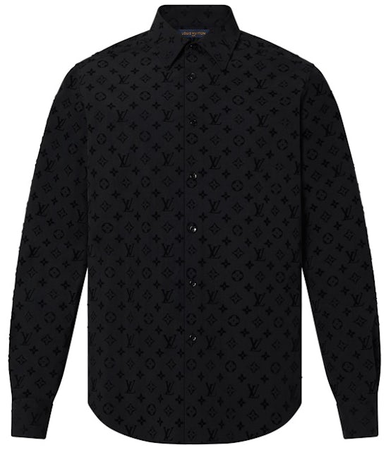 Louis Vuitton Flocked Monogram Classic Shirt Black - FW21 Hombre - US