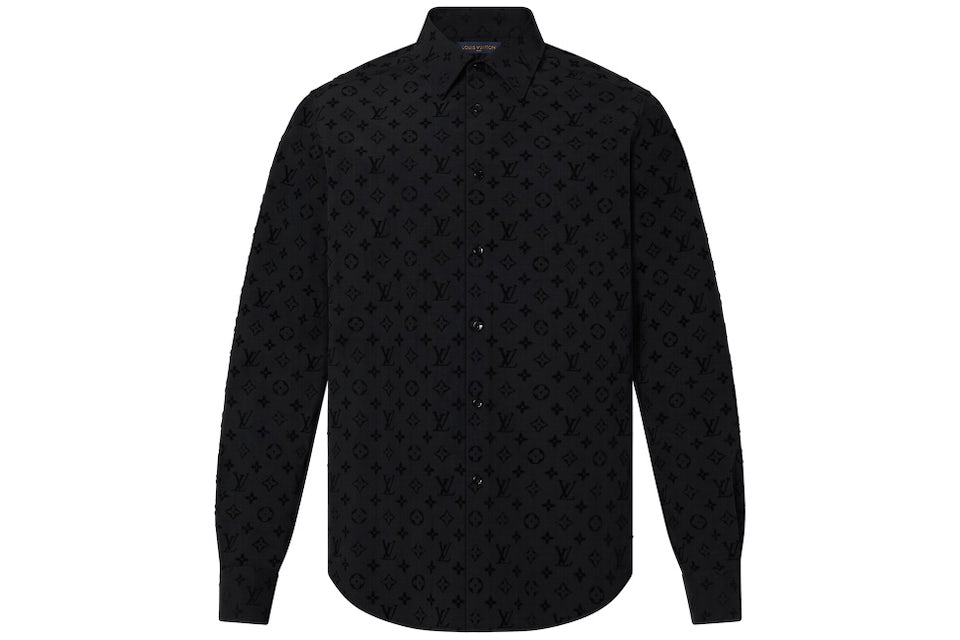 Louis Vuitton Flocked Monogram Classic Shirt Black Men's - FW21 - US