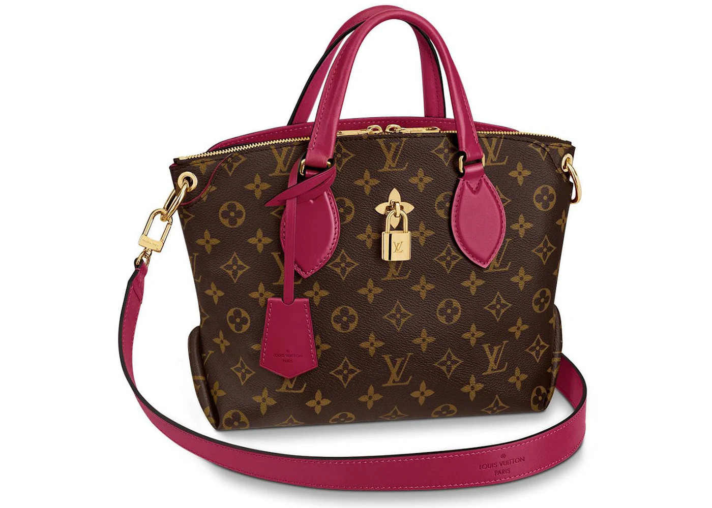 louis vuitton flower tote red