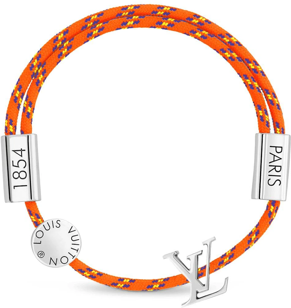 Louis Vuitton Fluo Necklace Bracelet Orange in Calfskin Leather with  Silver-tone - US