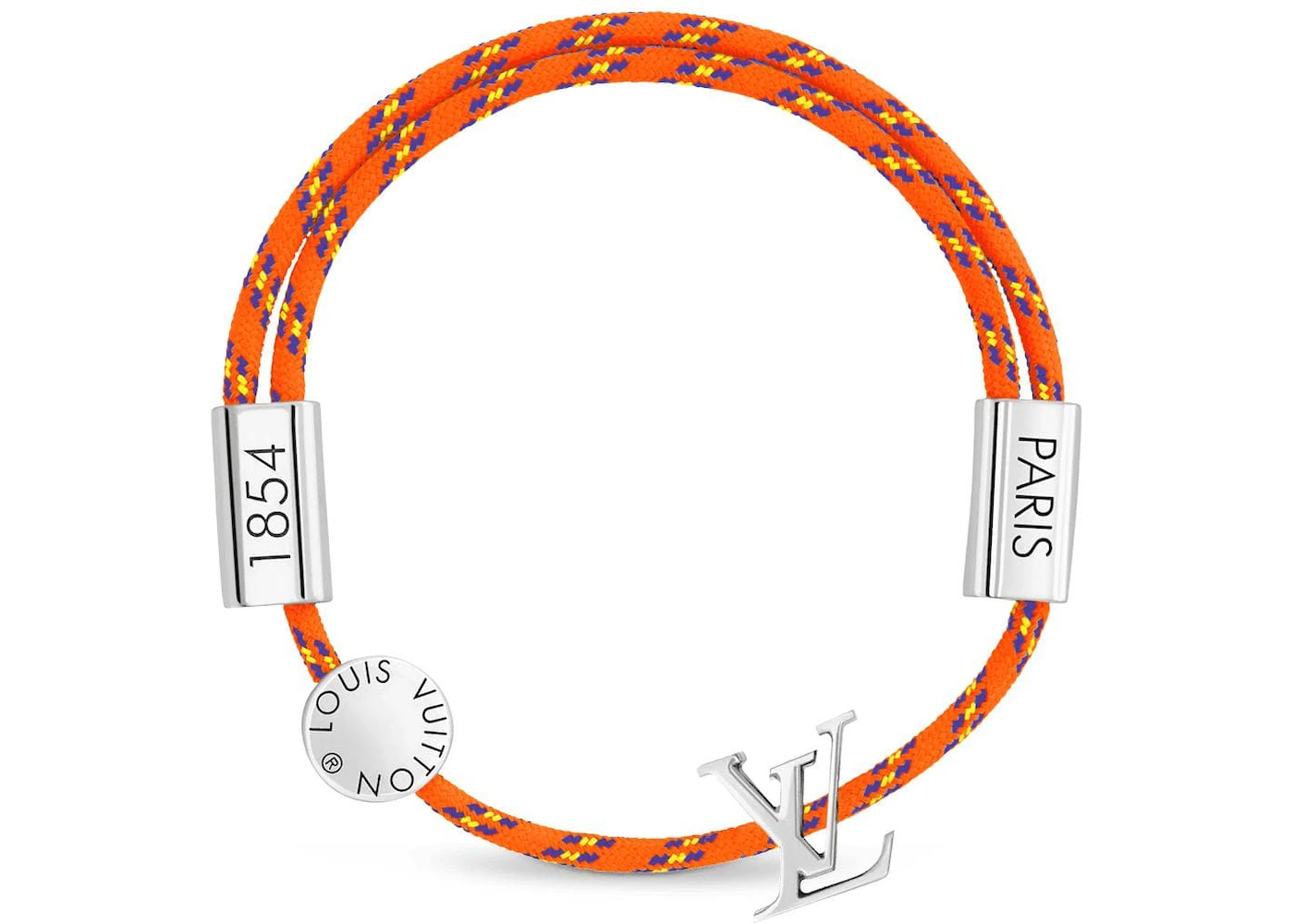 Louis Vuitton Fluo Necklace Bracelet Orange in Calfskin Leather