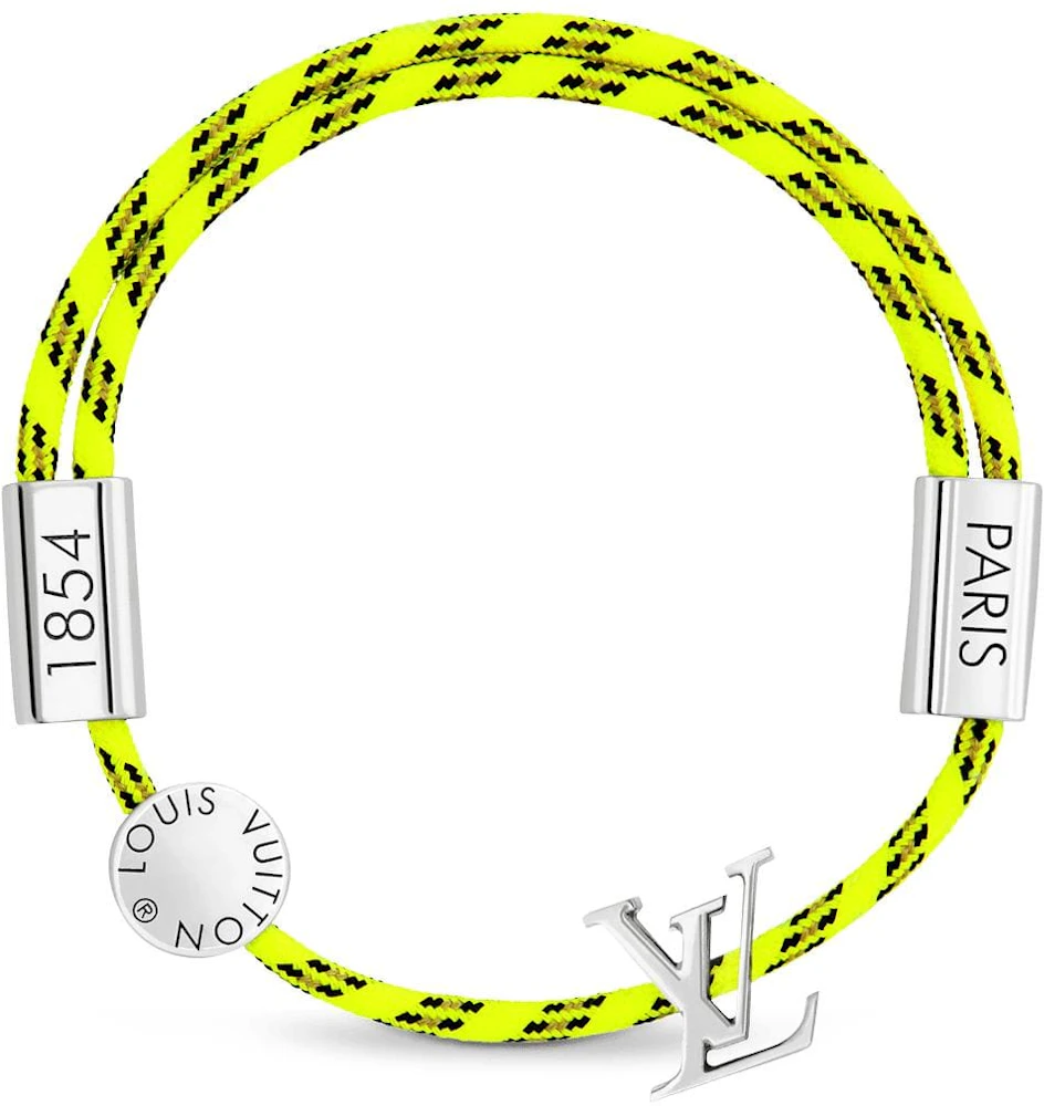 Louis Vuitton Damier Infini Wrap Bracelet Neon Yellow Green M6006 Size. 19