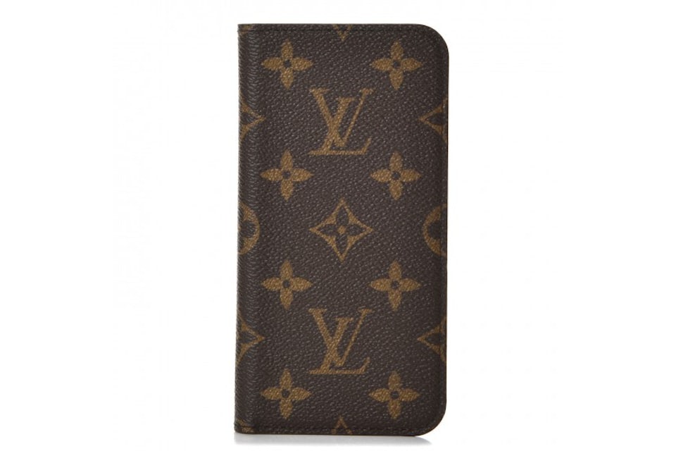 Louis Vuitton Folio Case iPhone X Monogram Brown in Toile Canvas - US