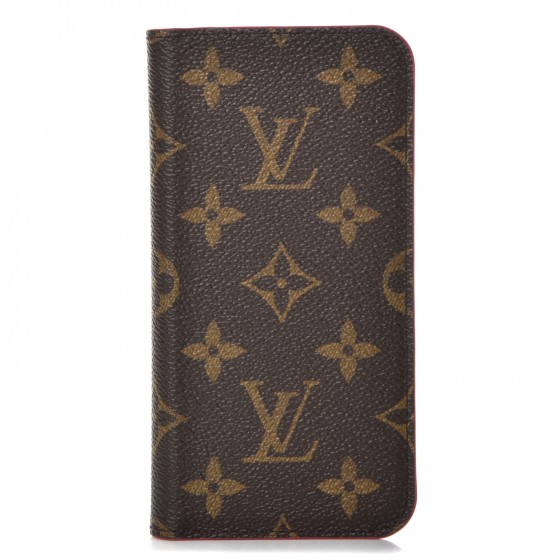 Louis Vuitton Folio Case iPhone X Monogram Rose Pop in Canvas - JP