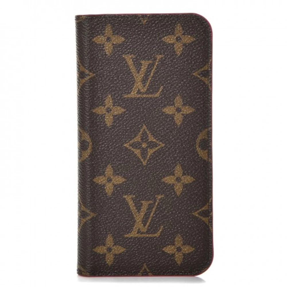 Louis Vuitton Folio Case iPhone X Monogram Rose Pop in Canvas - US