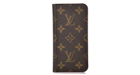 Louis Vuitton Folio Case iPhone X Monogram Rose Pop