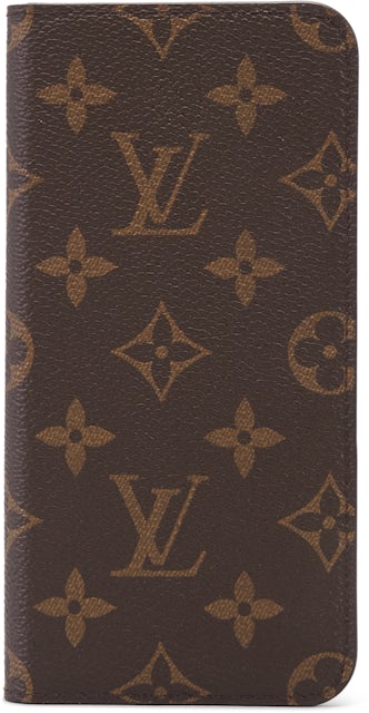 LOUIS VUITTON IPhone 7/8 Folio Monogram Canvas Phone Case Brown