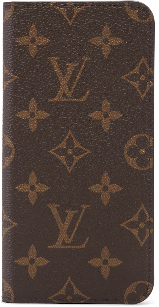 LOUIS VUITTON IPhone 7/8 Folio Monogram Canvas Phone Case Brown