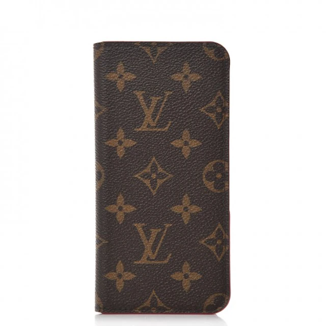 Gensidig fordrejer prøve Louis Vuitton Folio Case iPhone 7/8 Plus Monogram Rose Pink Lining in Toile  Canvas