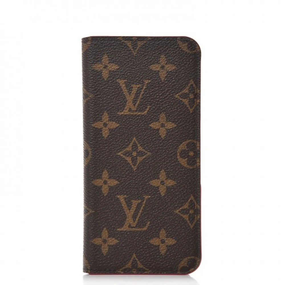 Louis Vuitton Folio Case iPhone 7/8 Plus Monogram Rose Pink Lining in ...