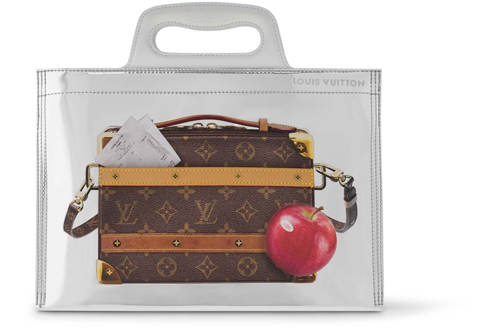 Louis Vuitton Freezer Handle Soft Trunk Silver in Coated Canvas