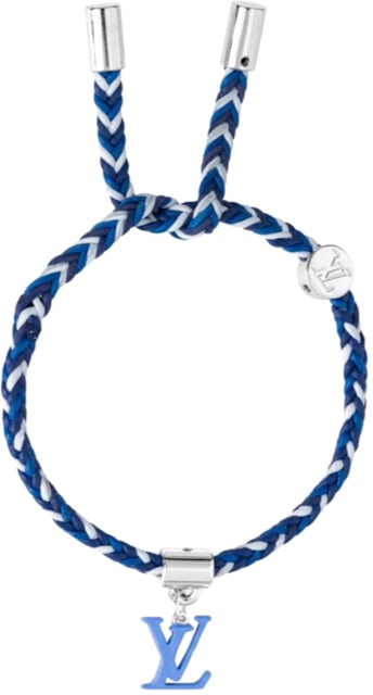 Louis Vuitton Friendship Charm Bracelet Blue in Calfskin Leather with  Silver-tone - US