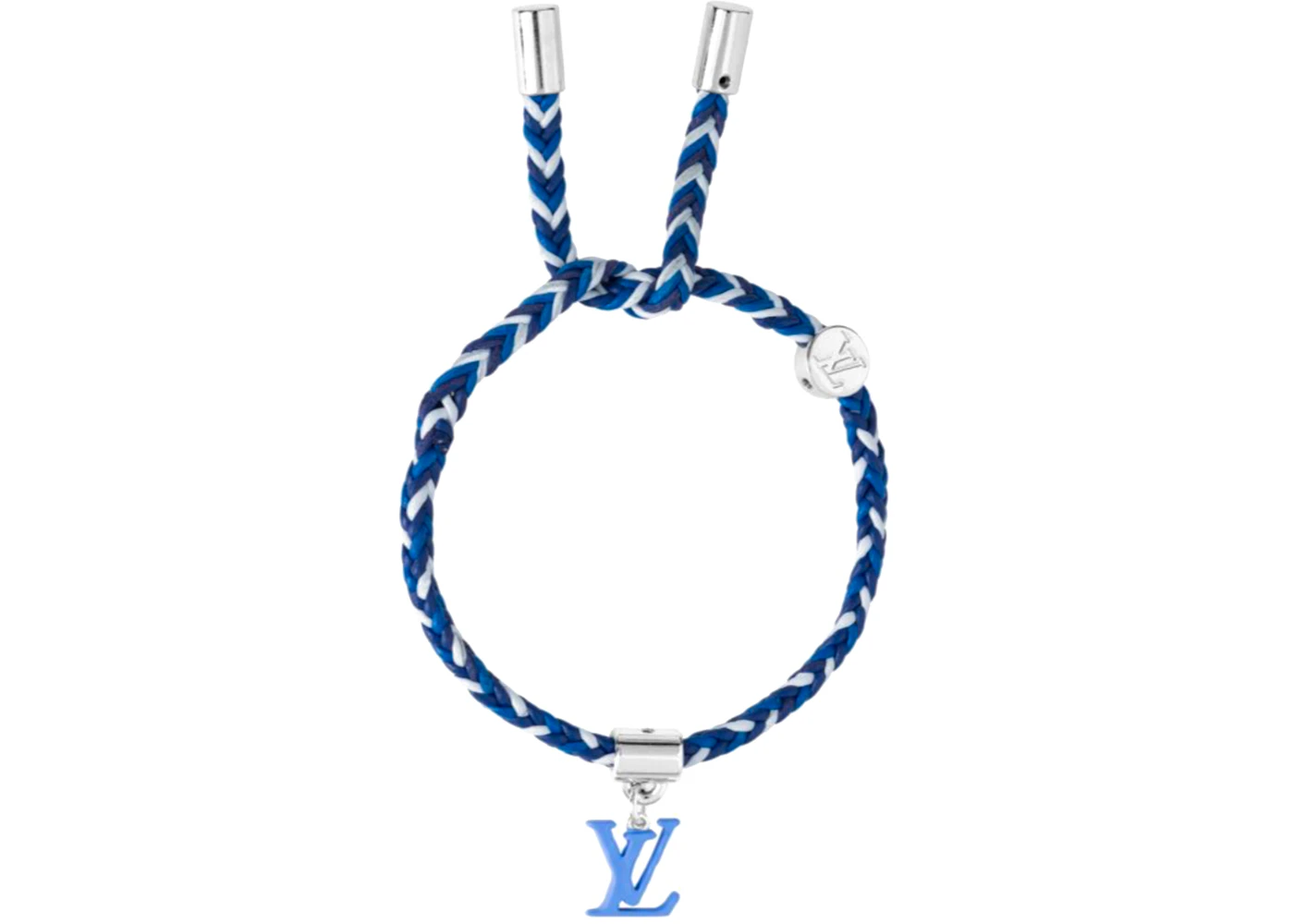 Louis Vuitton Friendship Charm Bracelet Blue in Calfskin Leather with  Silver-tone - US