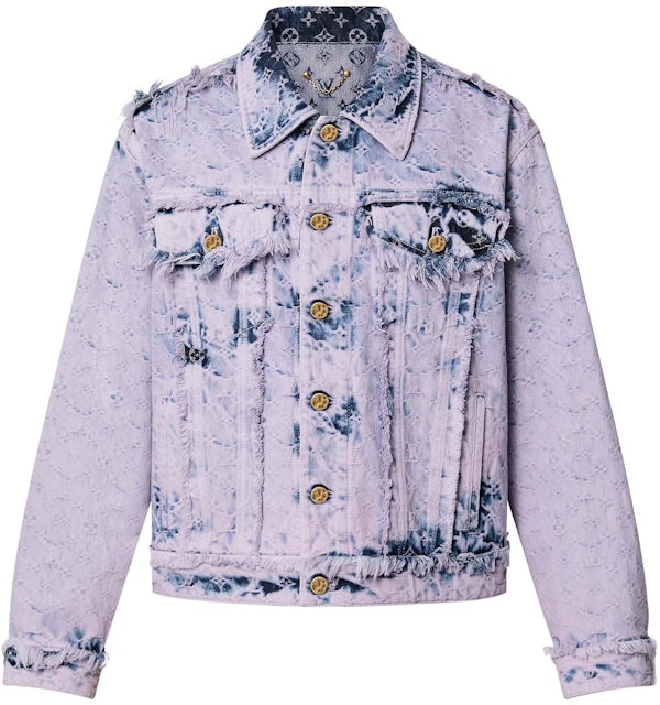 Louis Vuitton Fringed Monogram Boyhood Denim Jacket Lavender