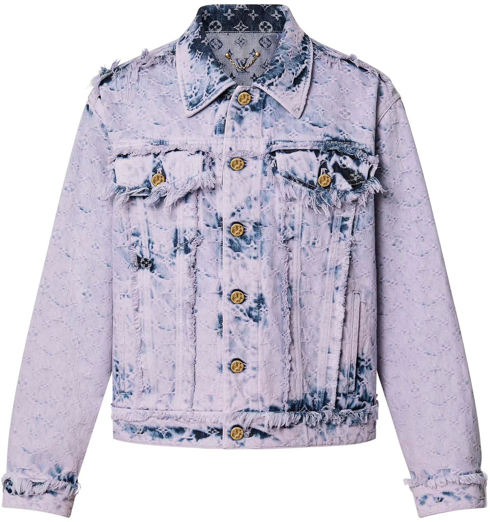 Louis Vuitton Fringed Monogram Boyhood Denim Jacket Lavender Men's ...