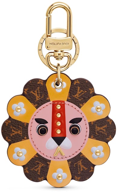 Louis Vuitton Fun Face Lion Bag Charm and Key Holder Monogram Pink  Multicolor in Leather with Gold-tone - US