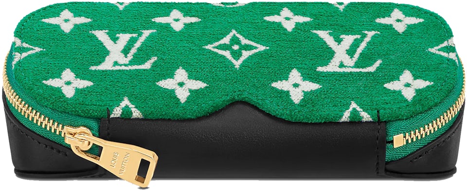 Louis Vuitton GM Sunglasses Case Green (GI0770) in Velvet/Leather with  Gold-tone - US