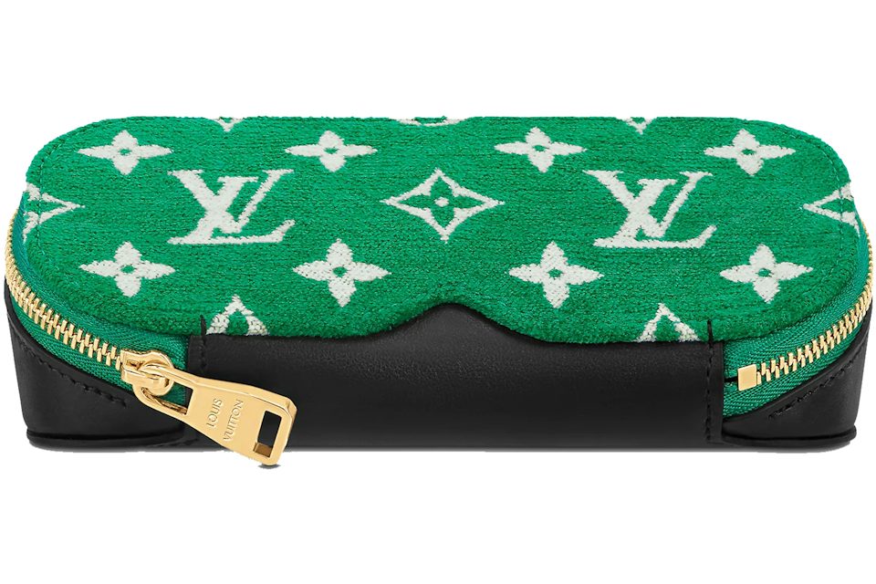 Louis Vuitton GM Sunglasses Case Green (GI0770) in Velvet/Leather with  Gold-tone - US