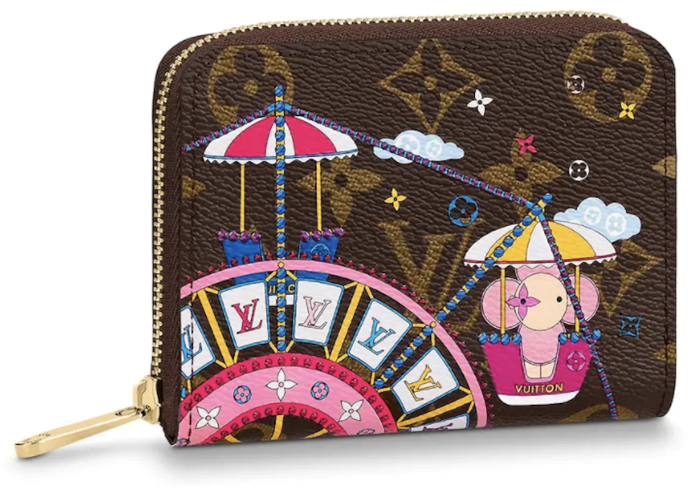 Louis Vuitton Key Pouch Vivienne Holiday Monogram Canvas/Pink in Coated  Canvas with Gold-tone - US