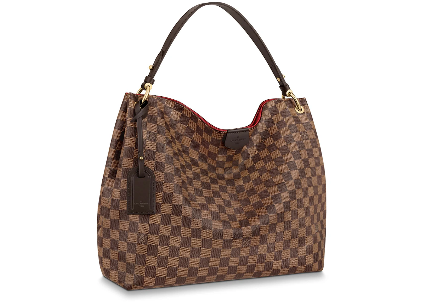 Louis Vuitton Graceful Damier Ebene MM Cerise Lining in Coated