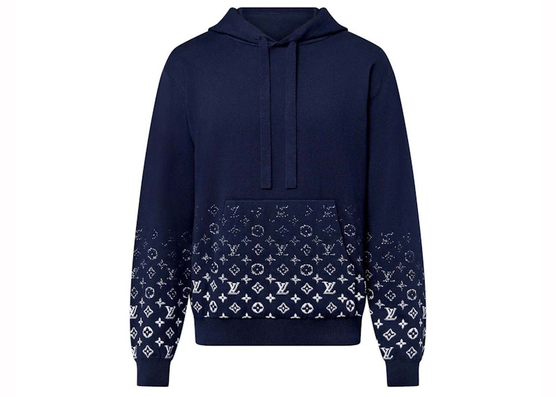 Louis Vuitton Gradient Cotton Hoodie Navy Blue Men's - FW24 - US Louis Vuitton Gradient Cotton Hoodie Navy Blue Men's - FW24 - US
