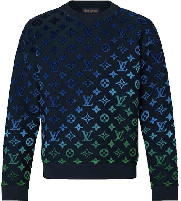 Louis Vuitton 2019 Monogram Pattern Pullover - Blue Sweaters