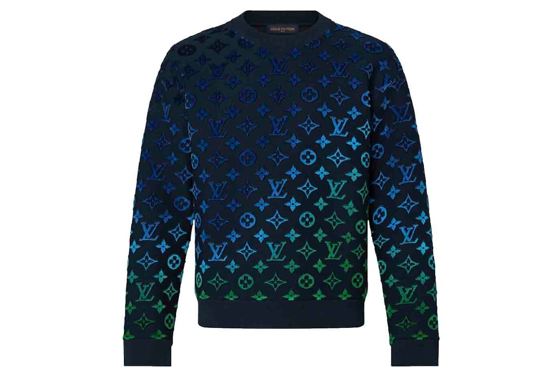 Pre-owned Louis Vuitton Gradient Monogram Fil Coup Sweatshirt Multicolor