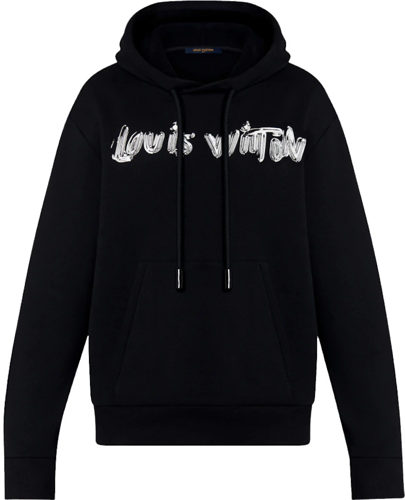 Louis Vuitton Graphic Hoodie Black - Mens, Size XL
