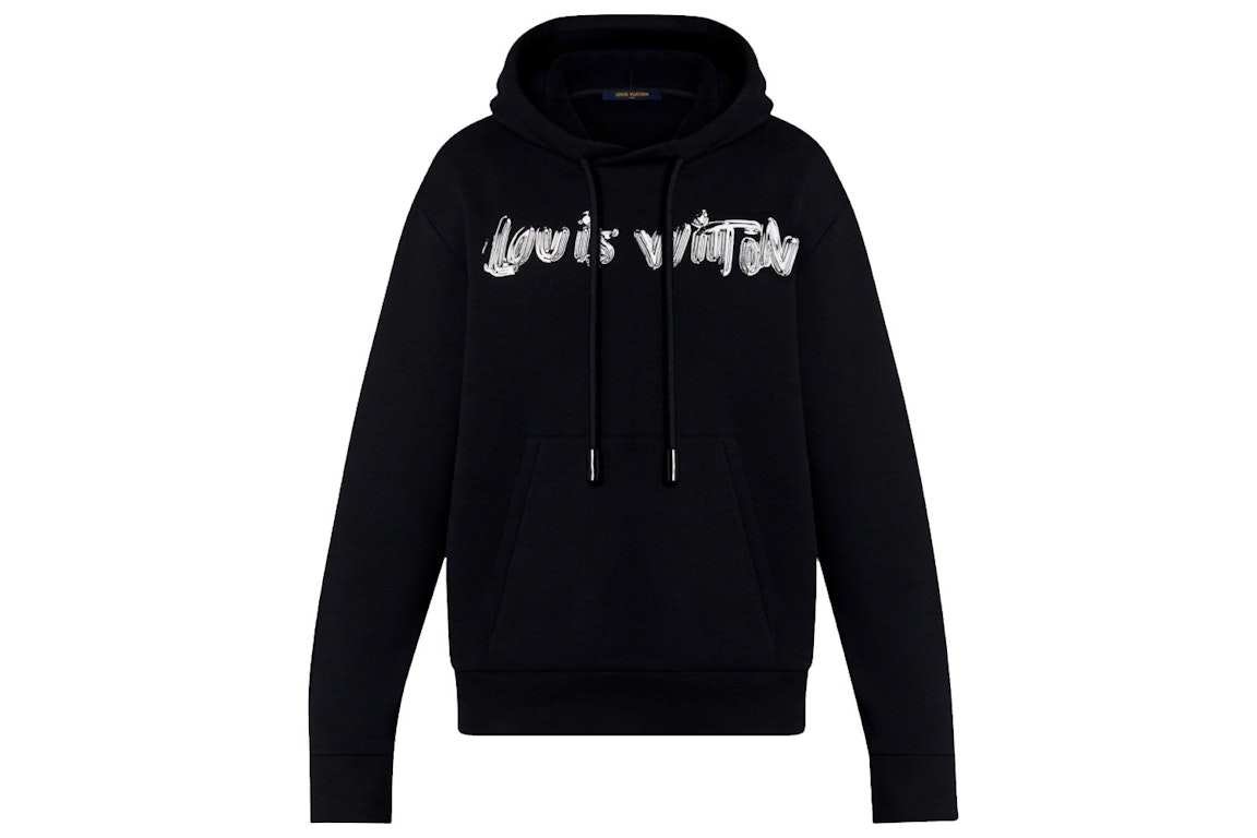 Pre-owned Louis Vuitton Graphic Hoodie Black