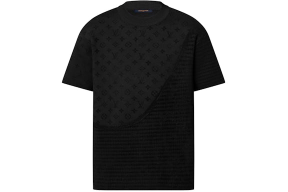 Louis Vuitton Graphic Jacquard Short-Sleeved Crewneck Black