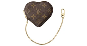 Louis Vuitton Heart Coin Purse Monogram Brown
