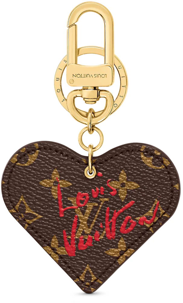 Louis Vuitton Limited Edition Heart Key Holder and Bag Charm Fall In Love  Brown in Coated Canvas/Metal with Gold-tone - GB