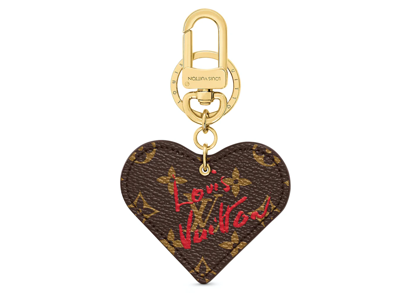 Louis Vuitton LV Fortune Cookie Bag Charm & Key Holder Brown in Leather with  Silver-tone - US