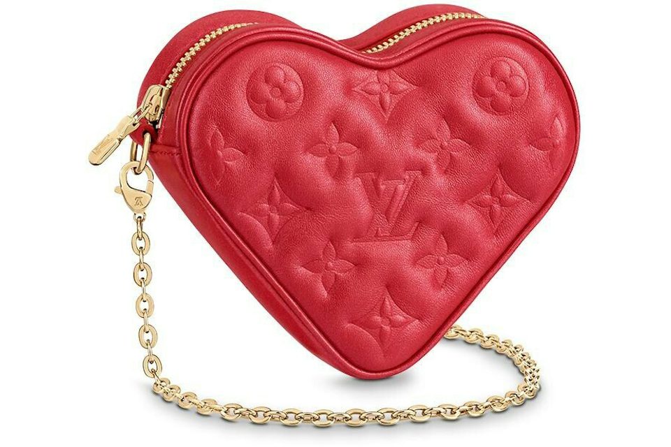 Louis Vuitton Heart on Chain Monogram Red Lambskin in Lambskin Leather with  Gold-tone - US
