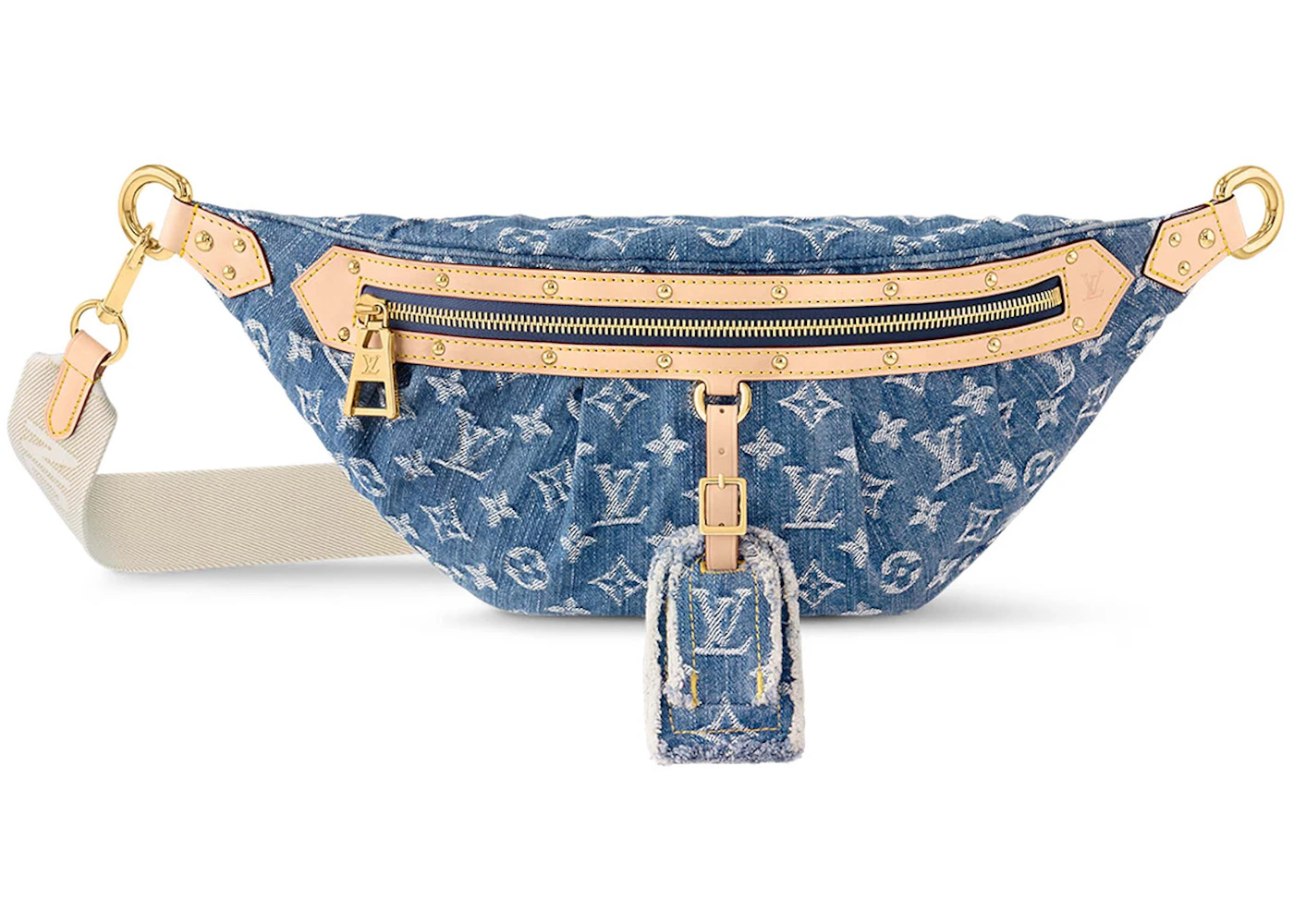 Louis Vuitton High Rise Bumbag Monogram Denim Blue in Cotton Denim with ...