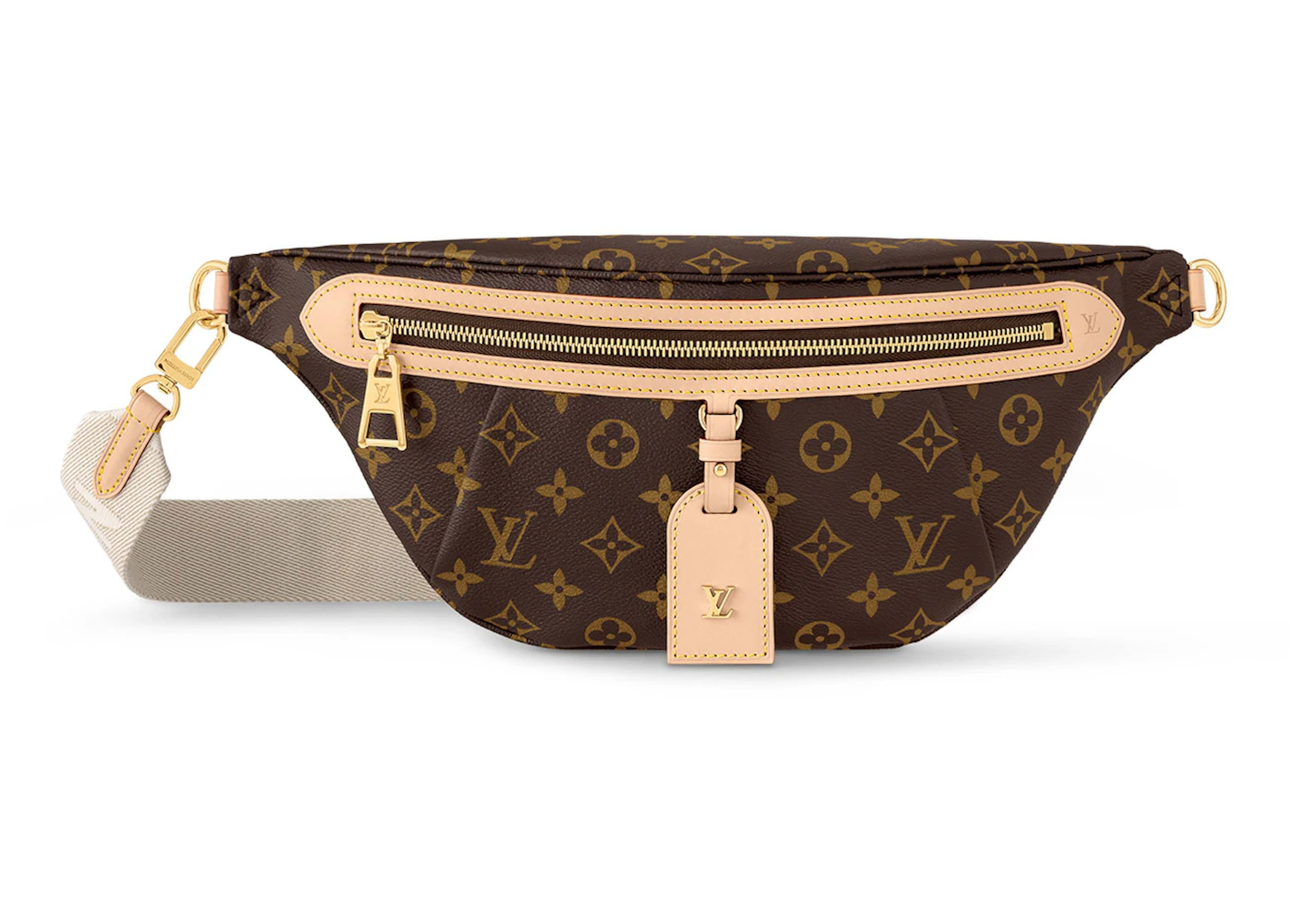 Louis Vuitton High Rise Bumbag Monogram in Coated Canvas with Gold-tone ...