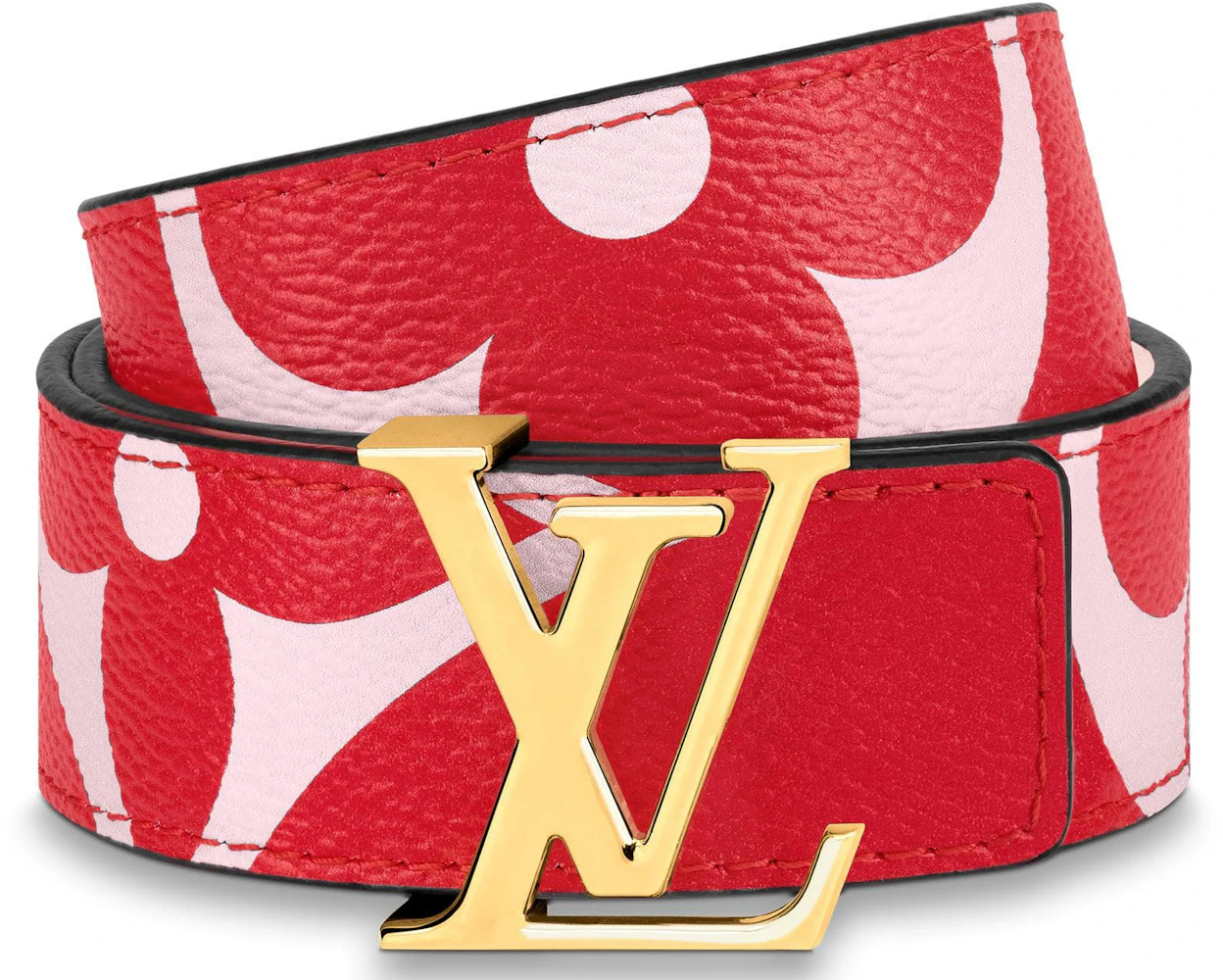 Louis Vuitton Red 2011 Boston Reversible Belt L