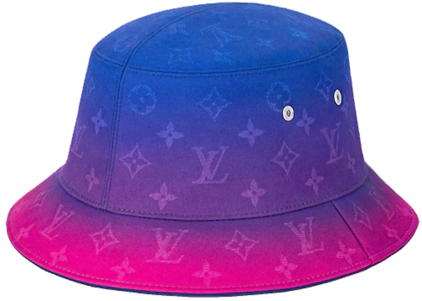 Louis Vuitton Illusion Monogram Bucket Hat Blue Gradient Pink in Cotton - GB
