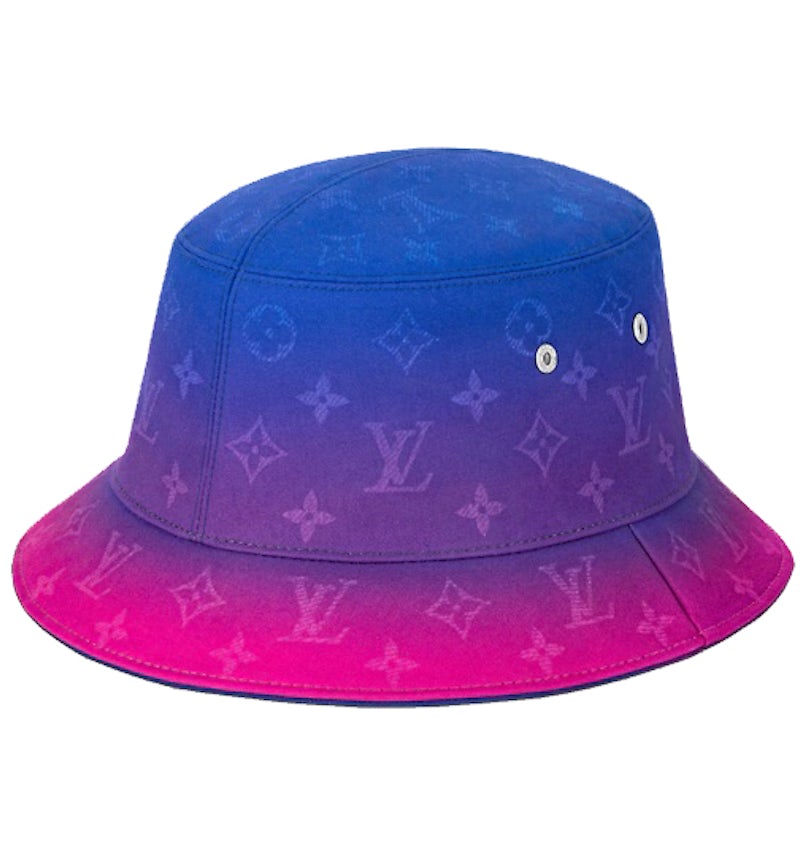Louis Vuitton Illusion Monogram Bucket Hat Blue Gradient Pink